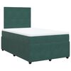 vidaXL Cama boxspring com colch&atilde;o 120x200 cm veludo verde-escuro