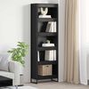 vidaXL Gabinete de Livros 2 pcs Carvalho Preto 80 x 30 x 155 cm