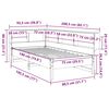 vidaXL Cama com estante sem colch&atilde;o 75x190 cm pinho maci&ccedil;o