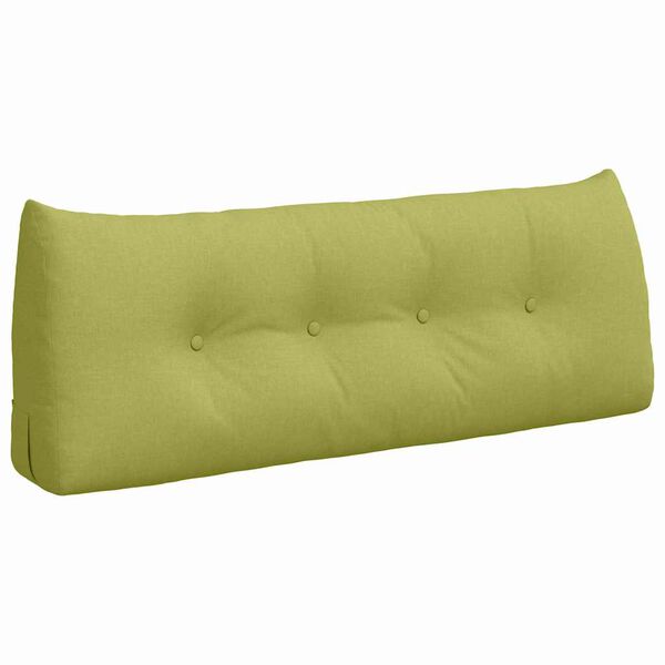 vidaXL Travesseiro para Costas Verde Claro 120 x 24 x 50 cm tecido