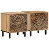vidaXL Mesas de cabeceira 2 pcs 40x33x46 cm madeira mangueira maci&ccedil;a