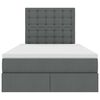 vidaXL Cama com arruma&ccedil;&atilde;o e colch&atilde;o Cinza Escuro 120 x 200 cm