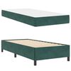 vidaXL Estrutura da Cama com colch&atilde;o Verde Escuro 90 x 190 cm tecido