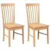 vidaXL Cadeiras de jantar 2 pcs madeira de seringueira maci&ccedil;a