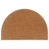 vidaXL Tapete de porta semicircular 60x90 cm fibra coco tufada natural