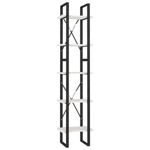 vidaXL Estante com 5 prateleiras 40x30x175 cm madeira de pinho branco