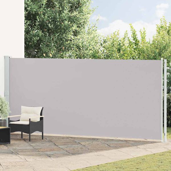 vidaXL Toldo lateral retr&aacute;til de p&aacute;tio 180x600 cm cinzento