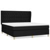 vidaXL Cama com molas/colch&atilde;o 180x200 cm tecido preto