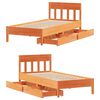 vidaXL Cama sem colch&atilde;o 90x190 cm madeira de pinho maci&ccedil;a castanho-mel