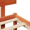 vidaXL Estrutura da Cama com cabeceira Marrom Cera 120 x 190 cm