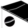 vidaXL Toldo autom&aacute;tico com LED e sensor de vento 300x250 cm antracite
