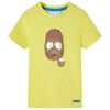 vidaXL T-shirt infantil com mangas curtas amarelo 92