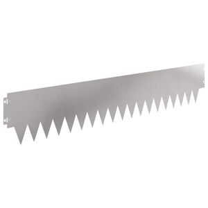 vidaXL Acabamento para Gramado 10 pcs 103 x 20 cm metal Prateado
