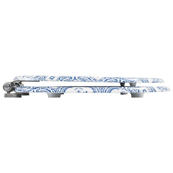 vidaXL Assento de sanita com tampa de fecho suave MDF design porcelana