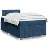 vidaXL Cama boxspring com colch&atilde;o 120x190 cm tecido azul