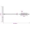 Broca de solo manual 100 mm com tubo de prolongamento 5 m a&ccedil;o