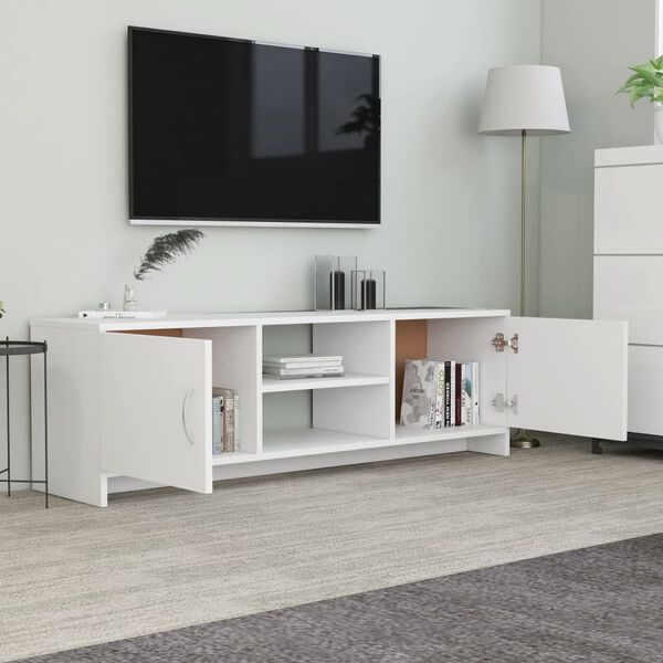 vidaXL M&oacute;vel de TV 120x30x37,5 cm contraplacado branco