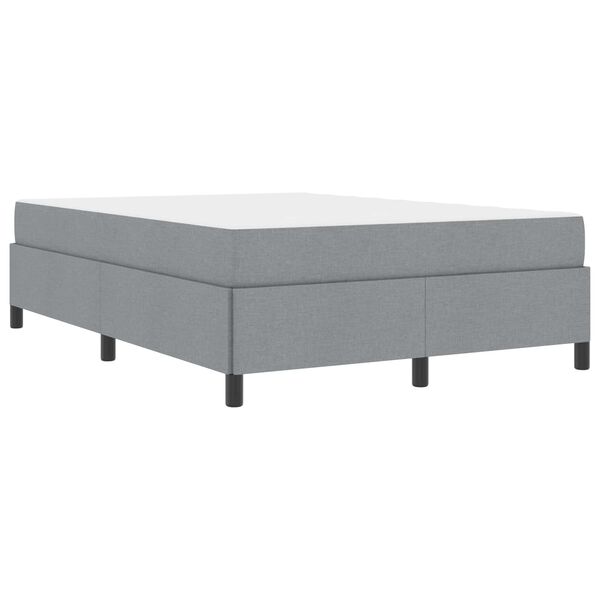 vidaXL Cama Box Cinzento-claro 140 x 200 cm tecido