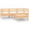 vidaXL 4 pcs conjunto lounge de jardim pinho maci&ccedil;o