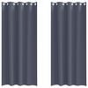 vidaXL Cortinas Blackout com Argolas 2 unid. Antracite 260 x 140 cm