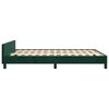 vidaXL Estrutura de cama sem colch&atilde;o 140x200 cm veludo verde-escuro