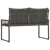 vidaXL Banco de exterior Cinza 118 x 55 x 82 cm Rattan PE e Tecido