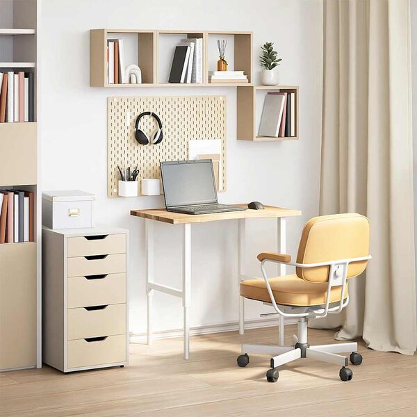 vidaXL Tampo mesa retangular 80x60x2,5 cm carvalho maciço não tratado