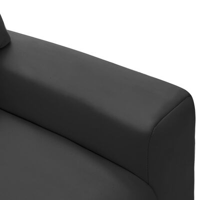 vidaXL Poltrona reclinável infantil couro artificial preto