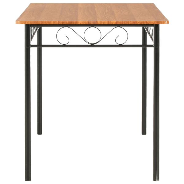 vidaXL Mesa de jantar 120x70x75 cm MDF castanho