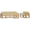 vidaXL Conjunto de Sof&aacute;s para Exterior 7 pcs Branco e Bege