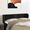 vidaXL Cabeceira de cama c/ abas veludo 147x23x78/88 cm preto