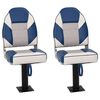 vidaXL Assentos de barco 2 pcs com pedestal rotativo a 360&deg;