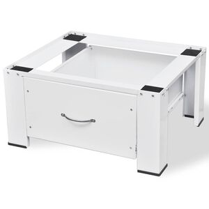 vidaXL Suporte para m&aacute;quina de lavar c/ gaveta branco