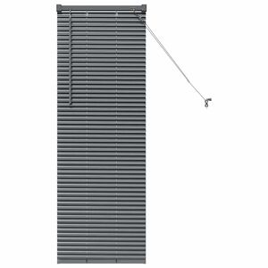 vidaXL Persianas venecianas Cinzento-Escuro 130 x 40 cm Alum&iacute;nio