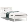vidaXL Cama sem colch&atilde;o 100x200 cm madeira de pinho maci&ccedil;a branco