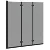 vidaXL Enclosure de Chuveiro Preto 130 x 138 cm Vidro ESG e Alum&iacute;nio