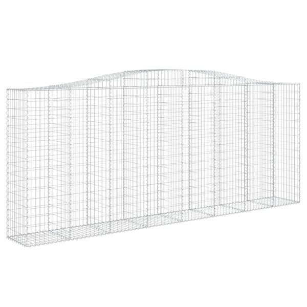 vidaXL Cestos gabi&atilde;o arqueados 20 pcs 400x50x160/180 ferro galvanizado