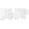 vidaXL Aparadores 2 pcs derivados de madeira branco