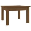 vidaXL Mesa de centro 45x45x30 cm pinho maci&ccedil;o castanho mel
