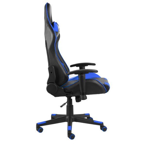 vidaXL Cadeira de gaming girat&oacute;ria PVC azul