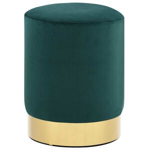 vidaXL Banco 28 x 36 cm veludo verde-escuro e dourado