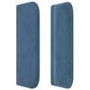 vidaXL Cabeceira de cama c/ abas veludo 163x16x78/88cm azul-escuro