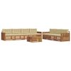 vidaXL Conjunto de Sof&aacute;s para Exterior 8 pcs Natural e Bege