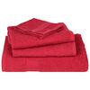 vidaXL Toalhas de banho FROGN 4 pcs 100x150 cm 360 g/m&sup2; vermelho