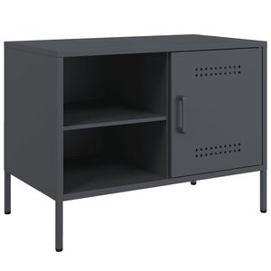 vidaXL M&oacute;vel de TV 68x39x50,5 cm a&ccedil;o antracite