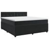 vidaXL Cama box spring com colch&atilde;o Preto 180 x 200 cm Veludo
