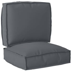 vidaXL Conjunto de Almofadas para Palete Tecido Oxford Antracite