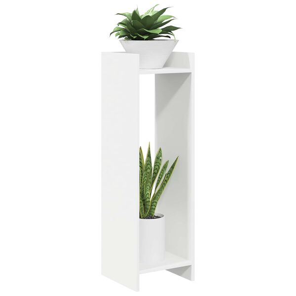 vidaXL Suporte para Plantas com prateleira Branco 30 x 30 x 100 cm