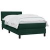 vidaXL Cama com molas/colch&atilde;o 100x220 cm veludo verde-escuro