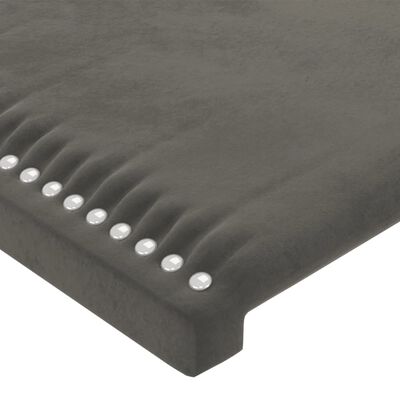 vidaXL Cabeceira de cama 2 pcs veludo 80x5x78/88 cm cinzento-escuro